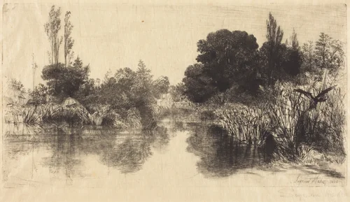 Shere Mill Pond (The Larger Plate) by Francis Seymour-Haden, print, 1860
