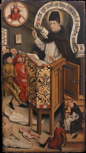 Sermon of Saint Albertus Magnus by Friedrich Walther, painting, 1430-1495