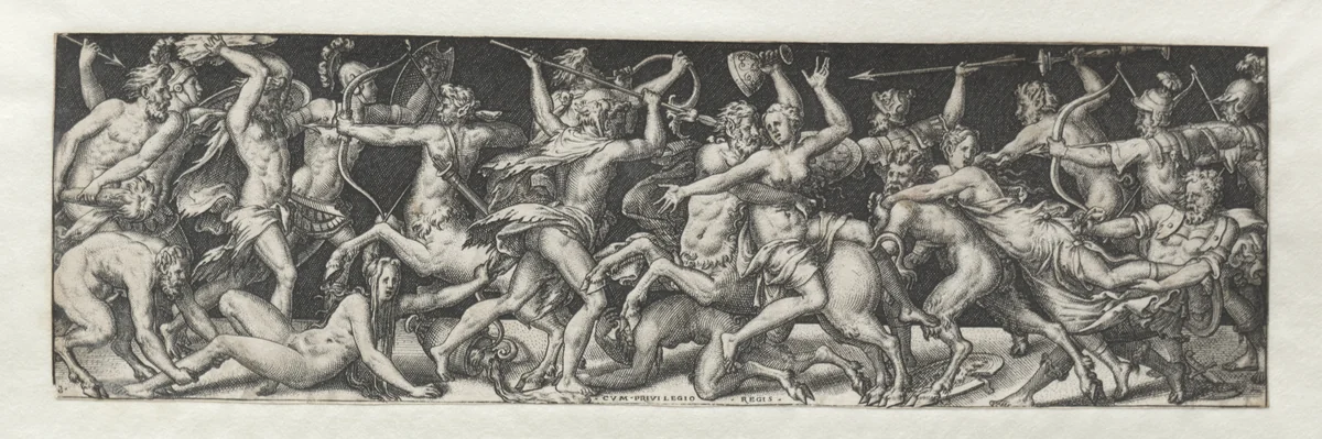 Combats and Triumphs No. 8 by Etienne Delaune, print, 1550-1572