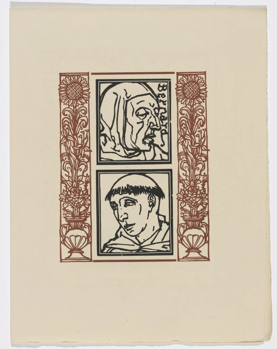 Plate (page 25) from Les Petites Fleurs de St. François (The Little Flowers of St. Francis) by Émile Bernard, illustrated book, 1928