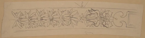 Study for a Border Design by Charles Sprague Pearce, drawing, 1890-1897