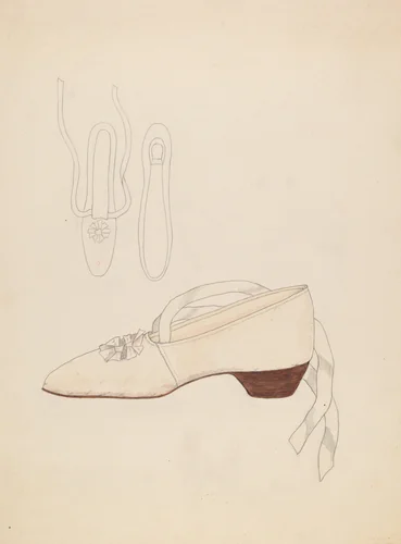 Slipper by Gladys Cook, index of american design, 1936