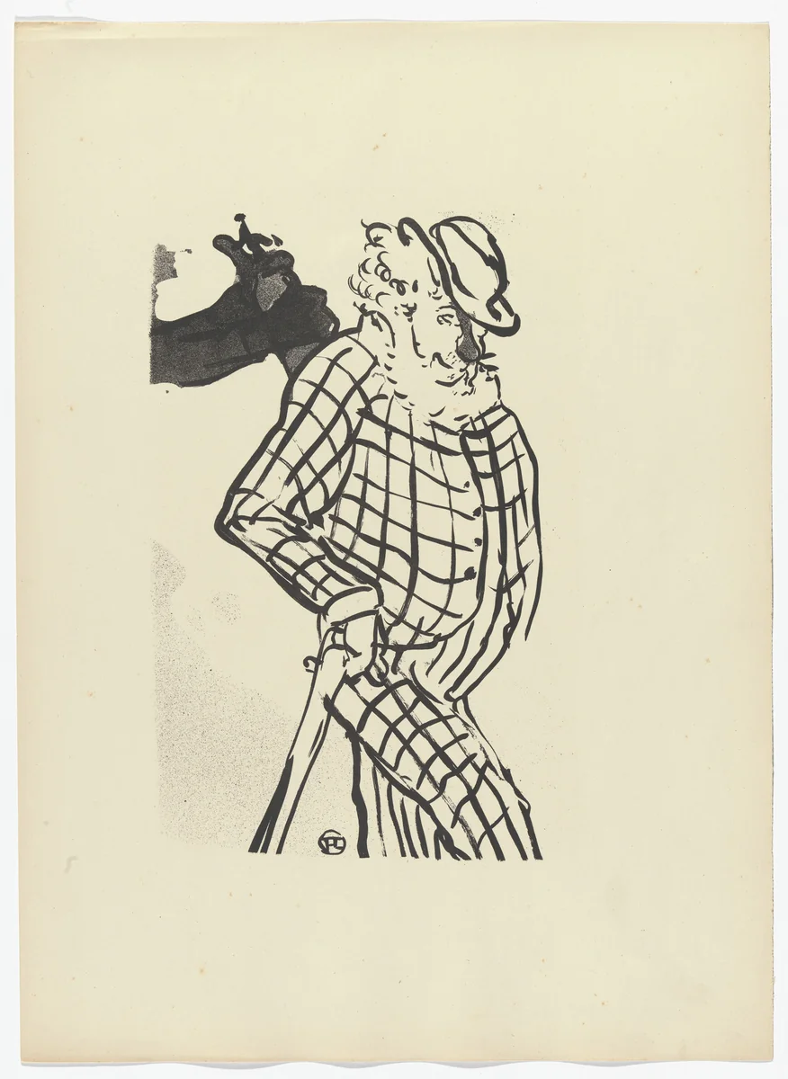 Eccentric English Comedian (Comique excentrique anglais) from Le Café Concert by Henri de Toulouse-Lautrec, illustrated book, 1893