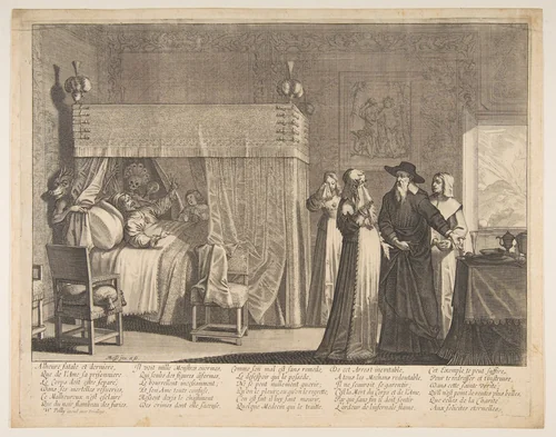The Death of the Rich Man by Abraham Bosse, print, 1615-1676