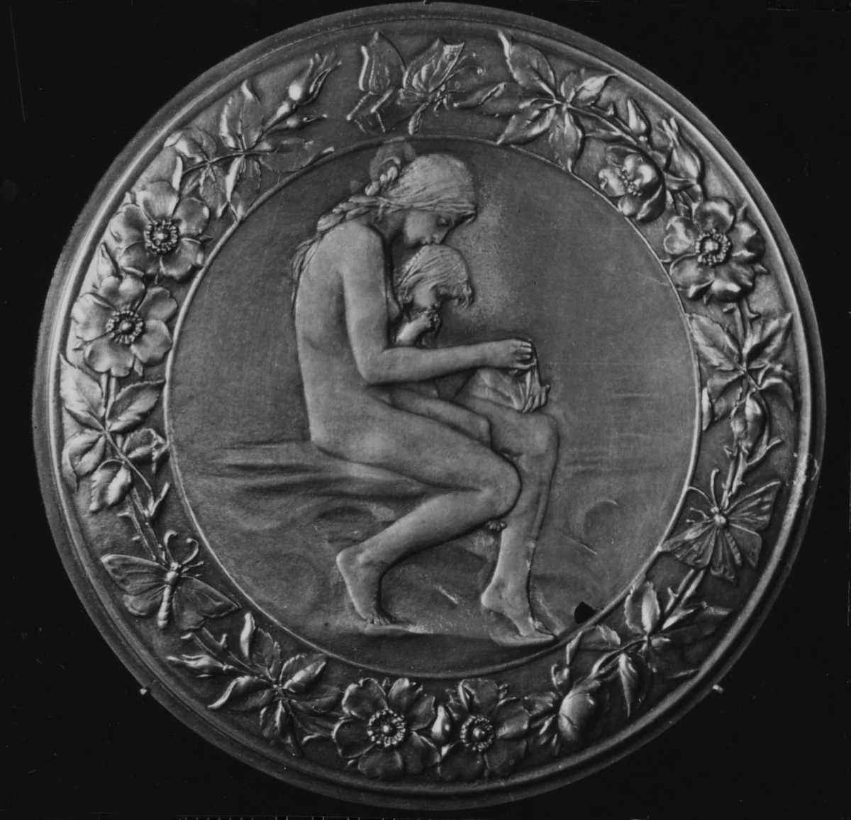 Wounded Love by Louis-Oscar Roty, metalwork, 1800-1899