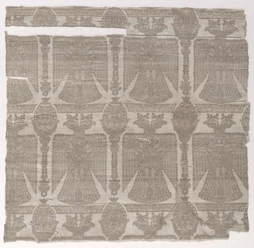 Fragment with Double-Headed "Simurgh"-Eagles by Unknown, textile, 900-1953
