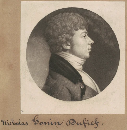 Nicholas Gouin Dufief by Charles B. J. Févret de Saint-Mémin, print, 1801