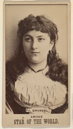 Fraulein Grundel, from the Star of the World series (N672), issued by A. Hershey & Bros. to promote Star of the World Tobacco by A. Hershey & Bros., photograph, 1883-1892