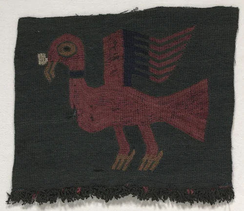 Embroidered Fragment by Unknown, textile, -650--100
