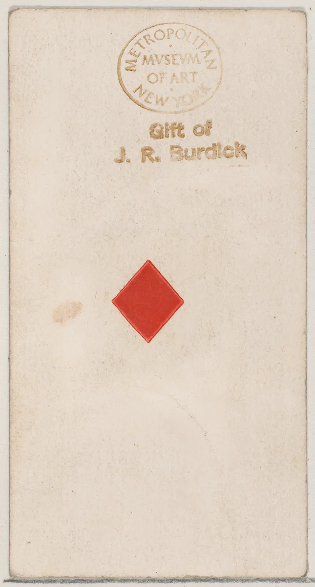 One Diamond, from the Playing Cards series (N84) to promote Turkish Cross-Cut Cigarettes for W. Duke, Sons and Co. by W. Duke, Sons & Co., print, 1888