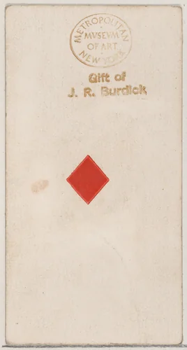 One Diamond, from the Playing Cards series (N84) to promote Turkish Cross-Cut Cigarettes for W. Duke, Sons and Co. by W. Duke, Sons & Co., print, 1888