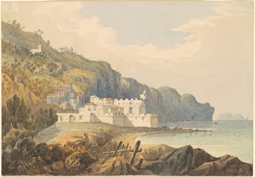 Fort St. lago, Madeira by William Brenton Boggs, drawing, 1845-1855