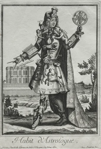 Fanciful Costumes: Costume of the Astrologer by Nicolas de Larmessin II, print, 1685-1695