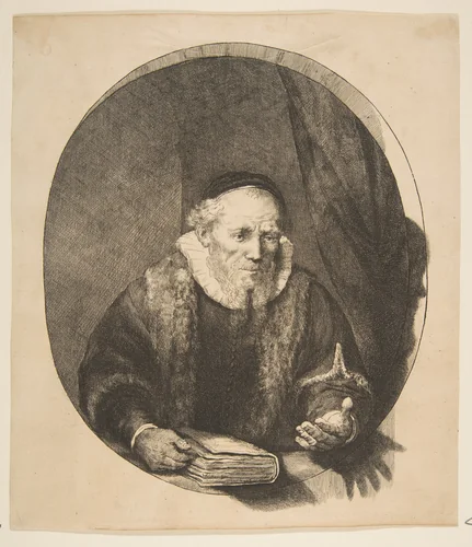 Jan Cornelis Sylvius, Preacher (reverse copy) by Rembrandt van Rijn, print, 1620-1947