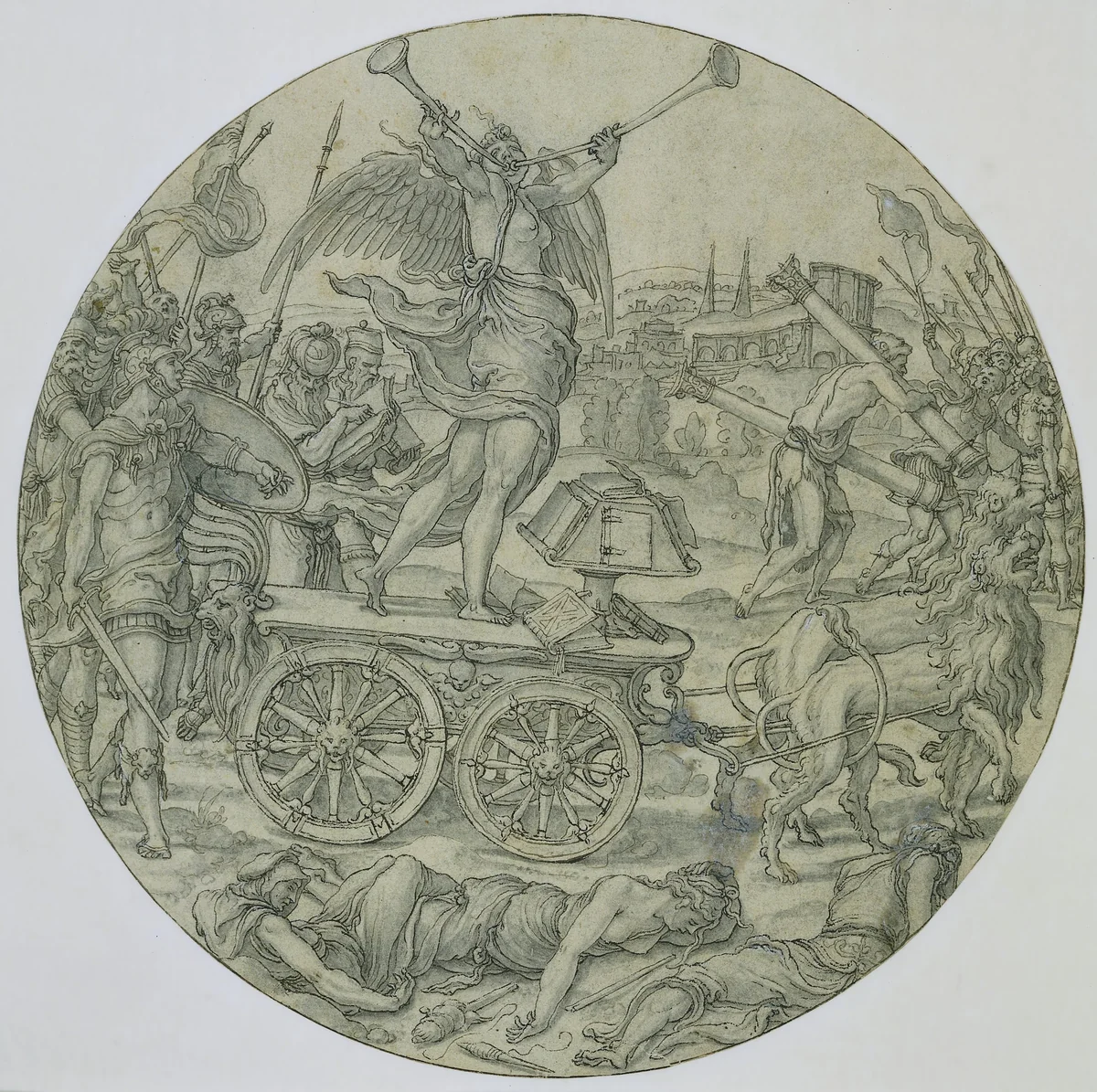 Triomf van de Faam by Unknown, drawing, 1512-1549