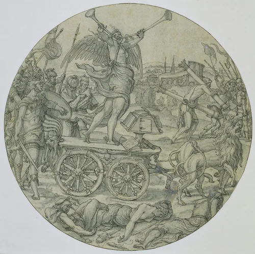 Triomf van de Faam by Unknown, drawing, 1512-1549
