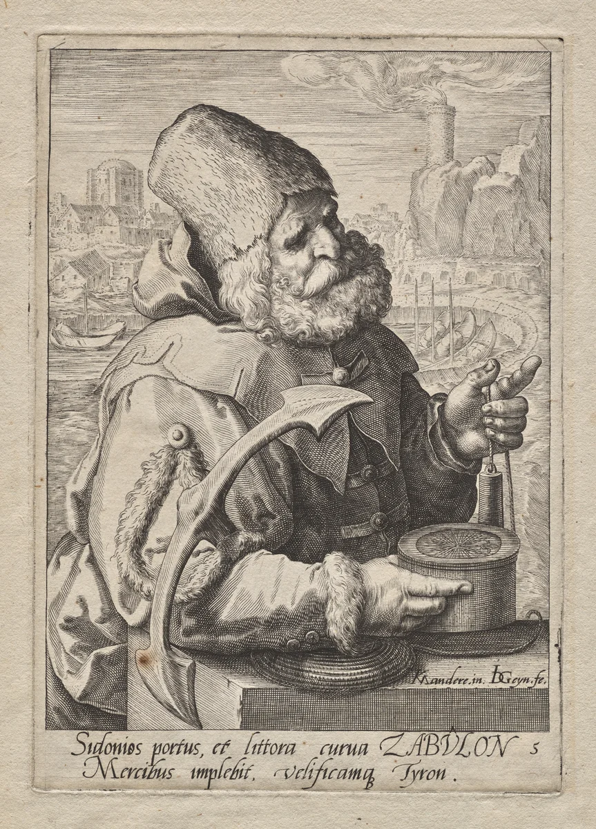 Plate 5: Zabulun by Jacob de Gheyn II, print, 1584-1594