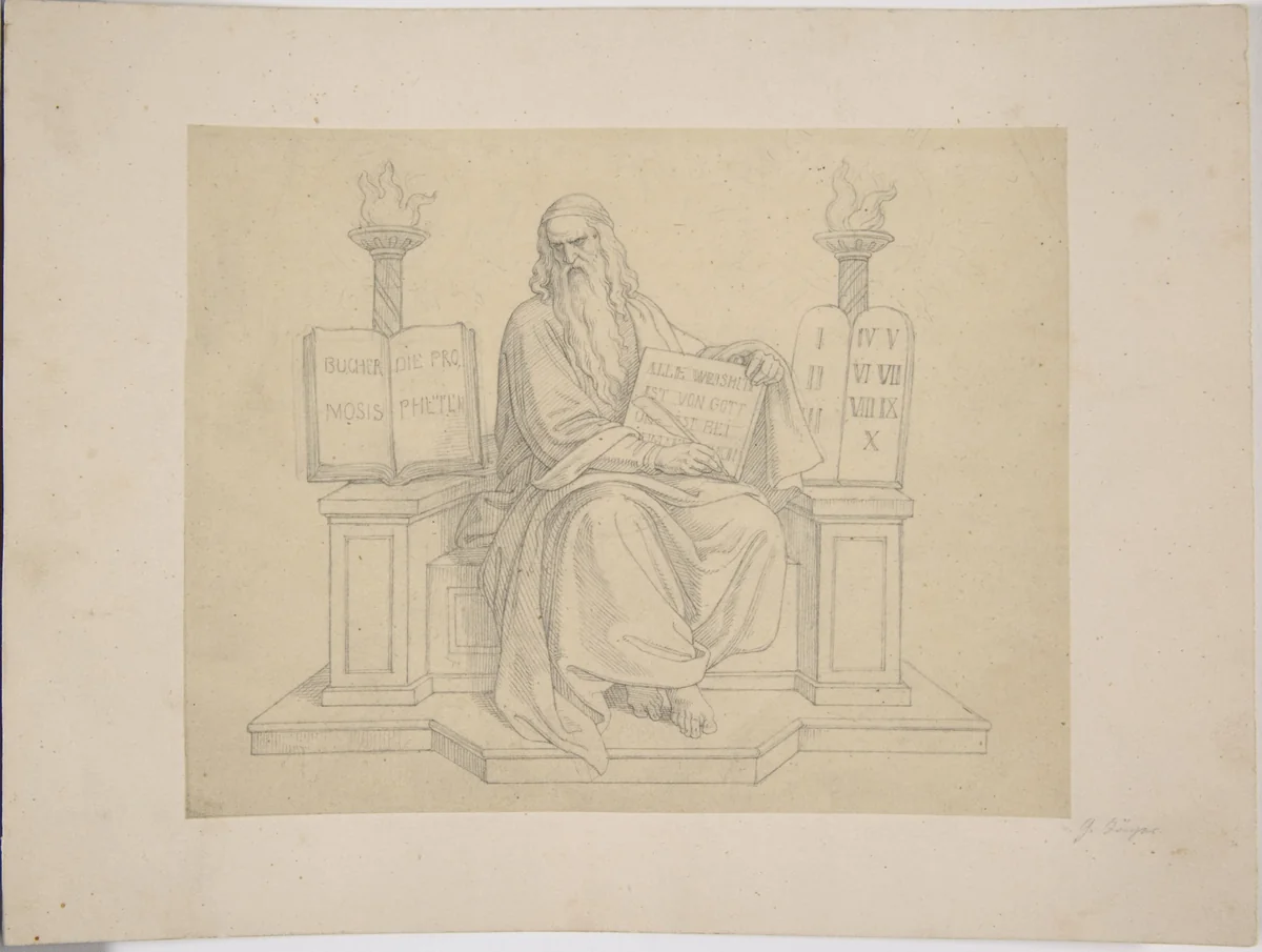 Moses by Gustav Jäger, drawing, 1828-1871