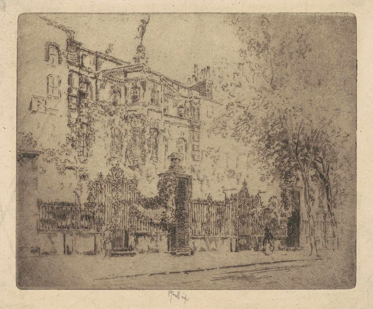 Rossetti's House by Joseph Pennell, print, 1906