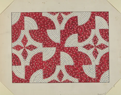 Applique Quilt by Margaret Linsley, index of american design, 1936