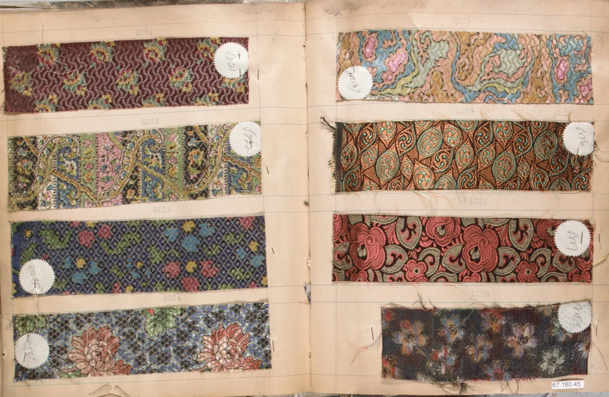 Textile Sample Book by William Openhym & Sons, textile, 1881