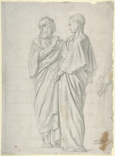 Group of Apostles by Hippolyte Flandrin, drawing, 1854-1861