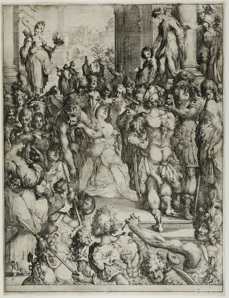 The Martyrdom of Saint Lucy by Jacques Bellange, print, 1613-1616