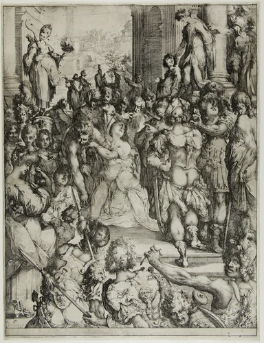 The Martyrdom of Saint Lucy by Jacques Bellange, print, 1613-1616