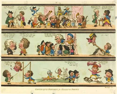 Grotesque Borders for Halls & Rooms by Thomas Rowlandson, print, 1799