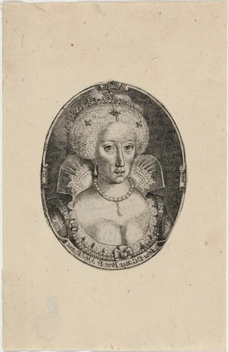 Anne of Denmark by Simon van de Passe, print, 1595-1647