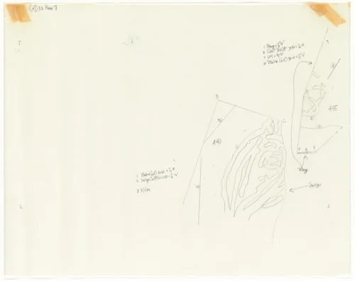 Tracing for Changes and Disappearances #32 (7 of 11) by John Cage, drawing, 1982