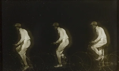 Man Bicycling by Etienne-Jules Marey, photograph, 1890-1899