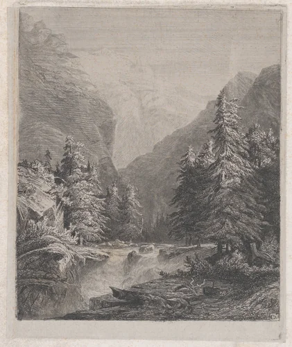 Landscape by Alexandre Calame, print, 1830-1864