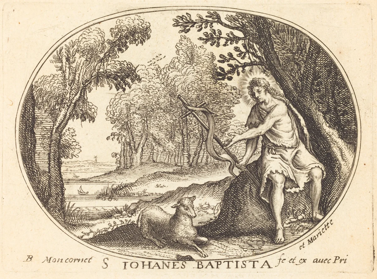 Saint John the Baptist by Balthasar Moncornet, print, 1600-1668