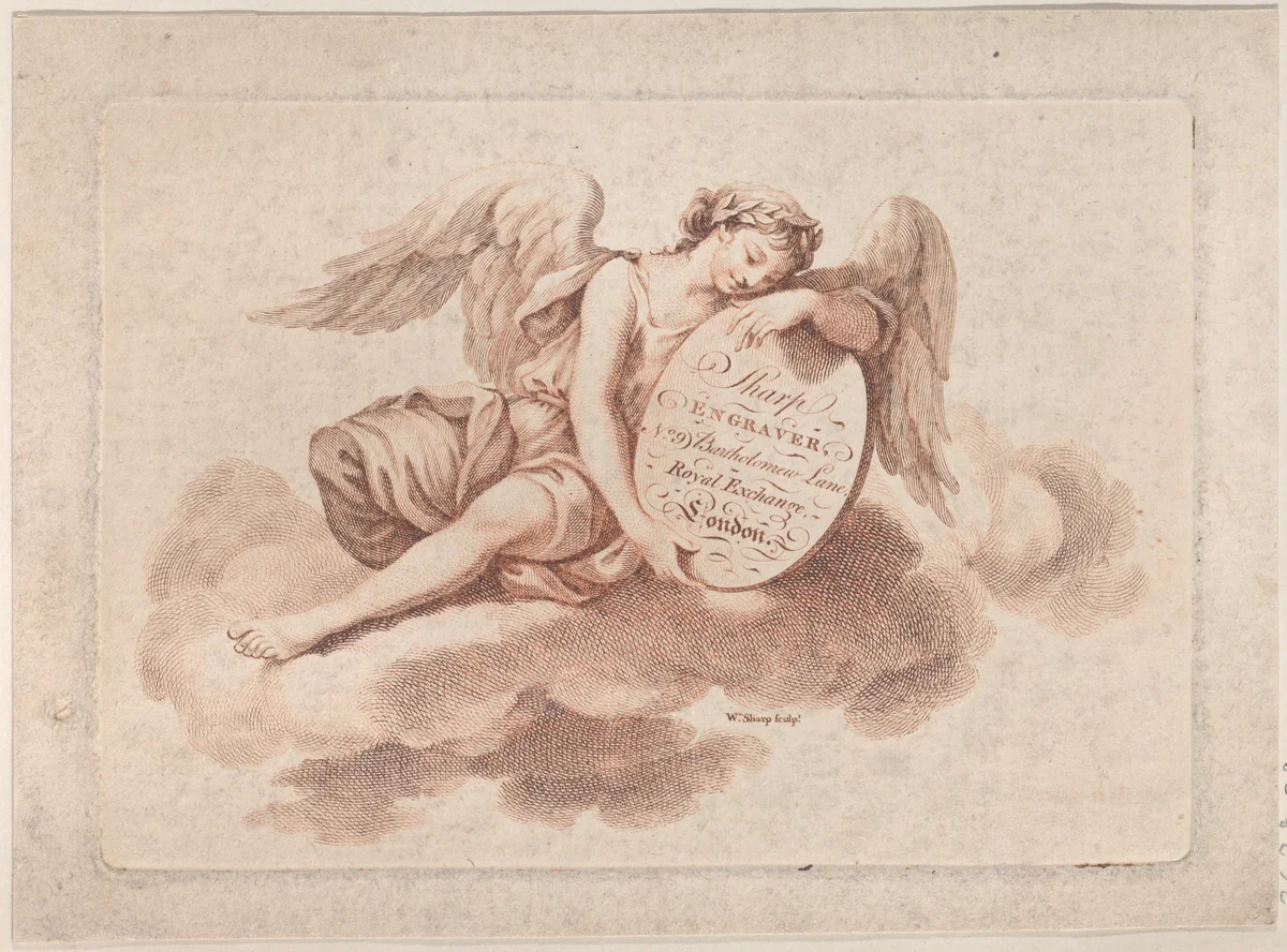 Trade Card for W. Sharp, Engraver by anonymous, print, 1800-1900