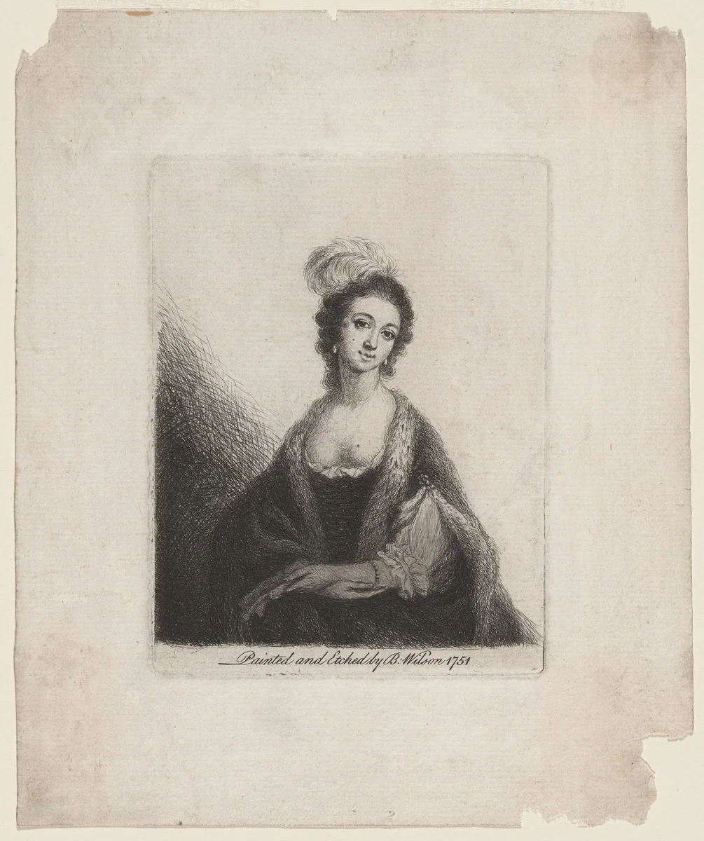 Maria, Countess of Coventry by Benjamin Wilson, print, 1751