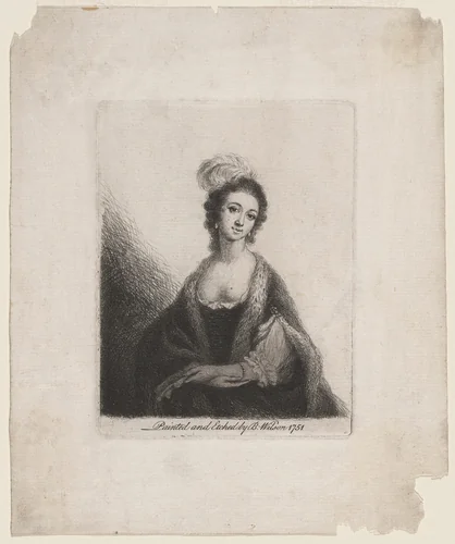 Maria, Countess of Coventry by Benjamin Wilson, print, 1751
