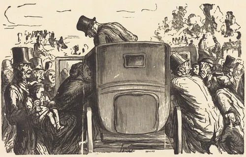 Exposition universelle: L'Etranger trouve toutes les facilites desirables... by Julien Antoine Peulot, print, 1867