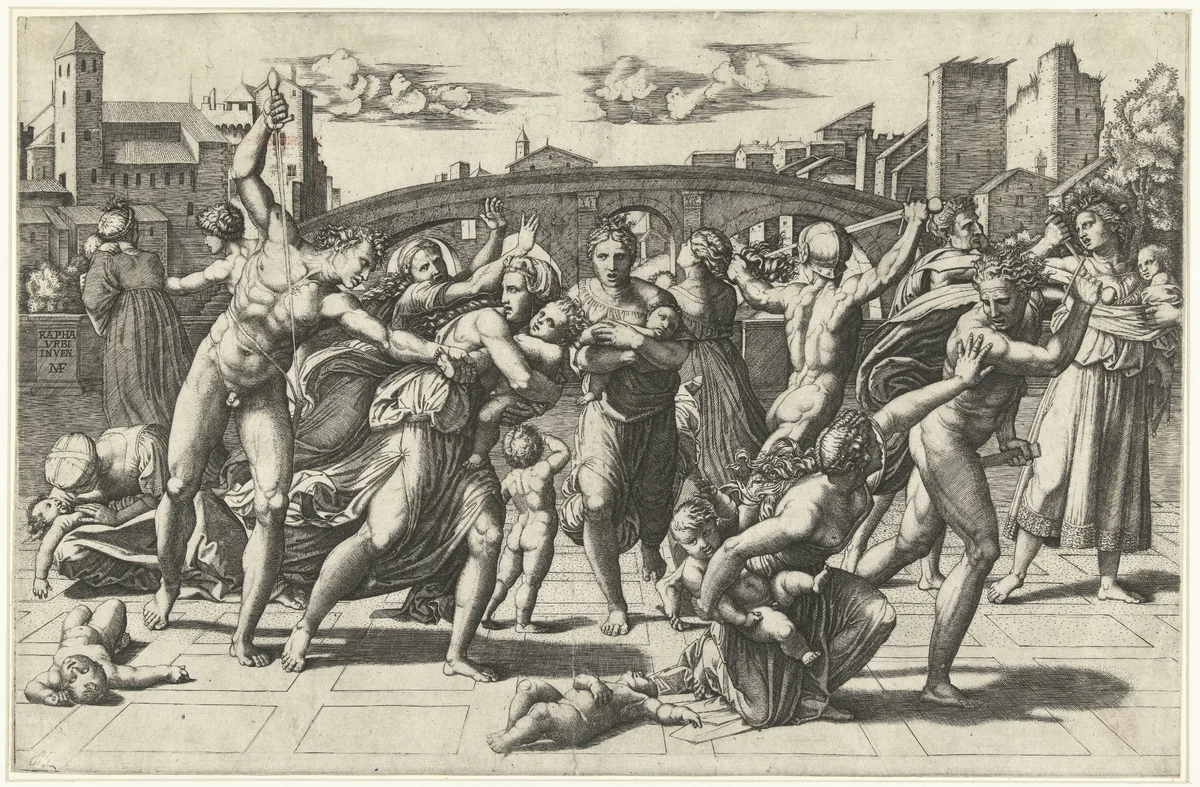 Kindermoord te Bethlehem by Unknown, print, 1514-1527