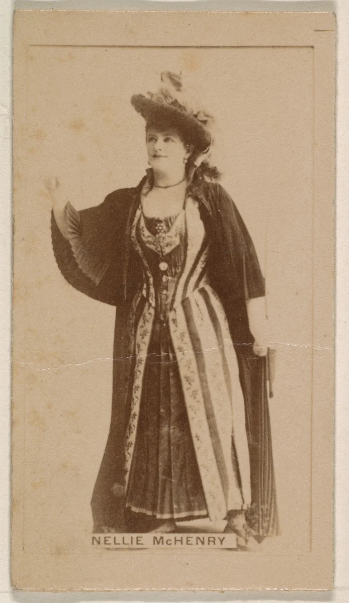 Nellie McHenry, from the Actresses series (N245) issued by Kinney Brothers to promote Sweet Caporal Cigarettes by Kinney Brothers Tobacco Company, photograph, 1890