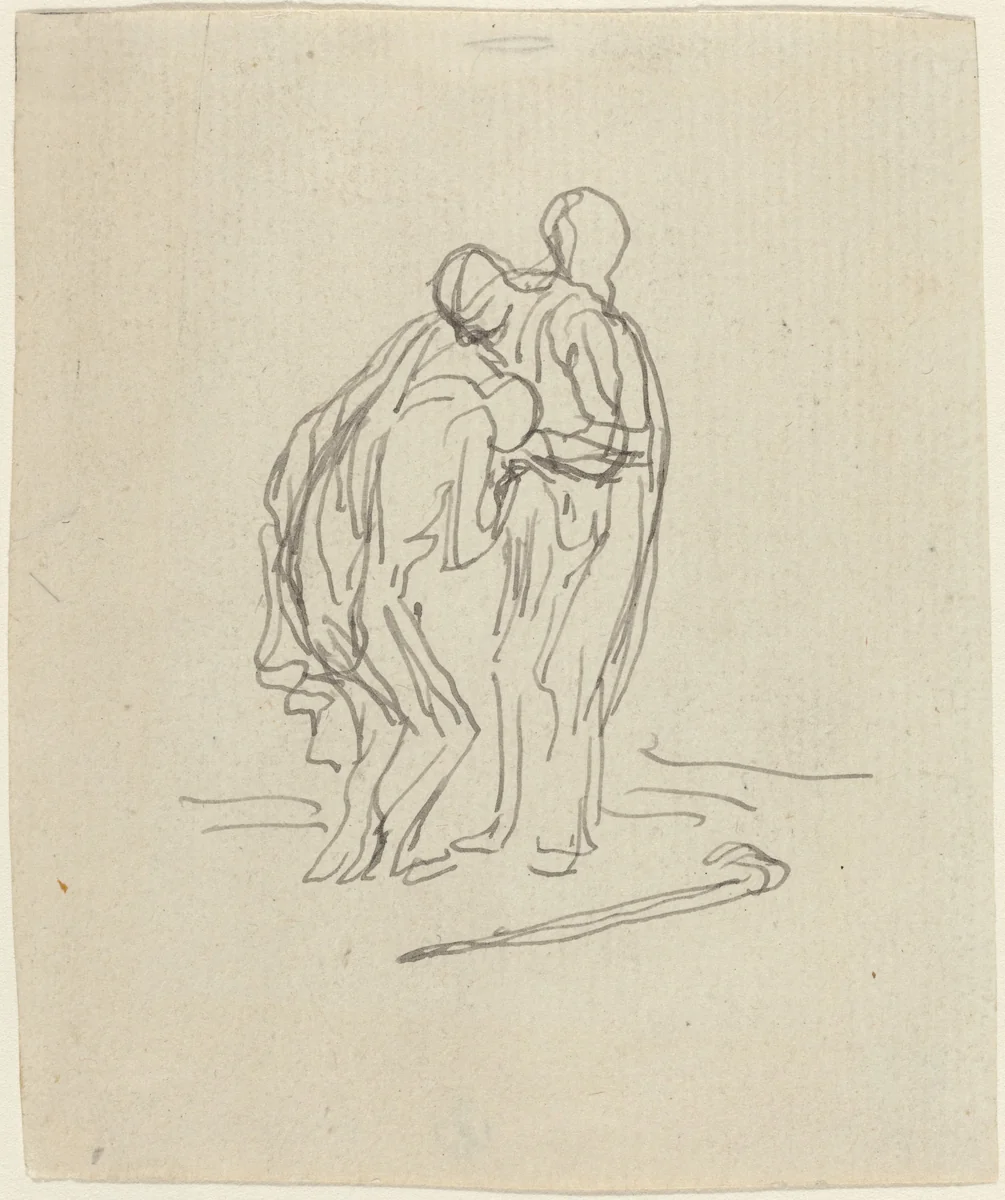 The Prodigal Son by Honoré Daumier, drawing, 1808-1879