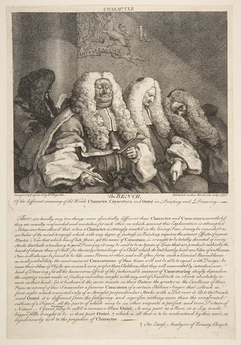 The Bench by William Hogarth, print, 1758