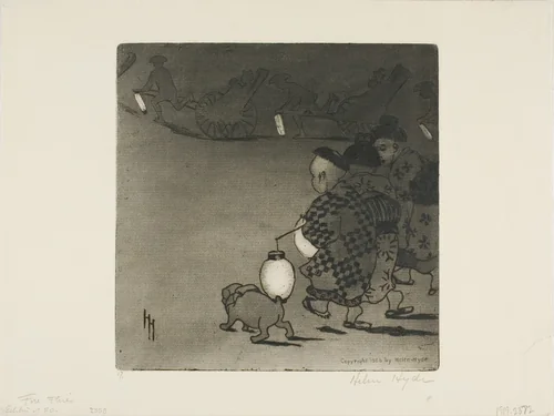 Fireflies by Helen Hyde, print, 1906