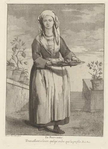 La Servante (The Servant) by Giovanni David, print, 1775