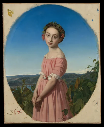 Faustine Léo (1832–1865) by Henri Lehmann, painting, 1842