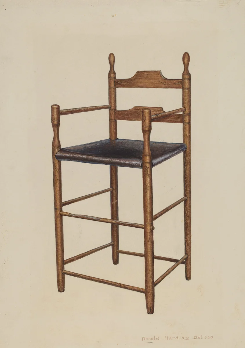 Child's High Chair by Donald Harding, index of american design, 1942