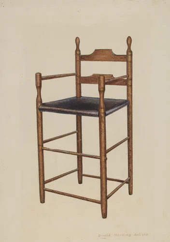 Child's High Chair by Donald Harding, index of american design, 1942