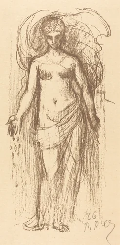 Study of a Woman (Abundance) by Pierre Puvis de Chavannes, print, 1895