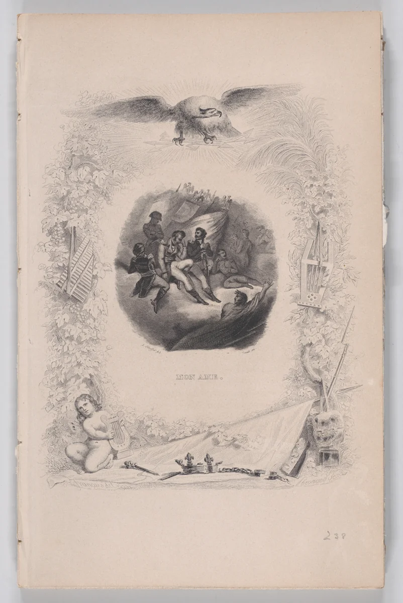 My Soul, from "The Complete Works of Béranger" by Ary Scheffer, print, 1829