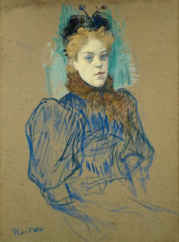 May Milton by Henri de Toulouse-Lautrec, drawing, 1895